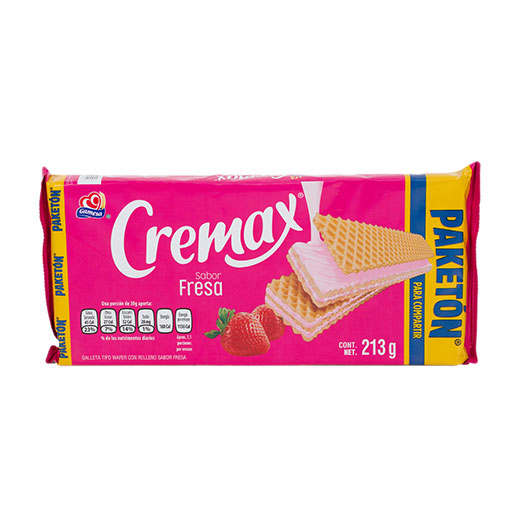 Galleta Cremax de Nieve de Fresa 213g - Producto de Galletas en Super La Bodeguita