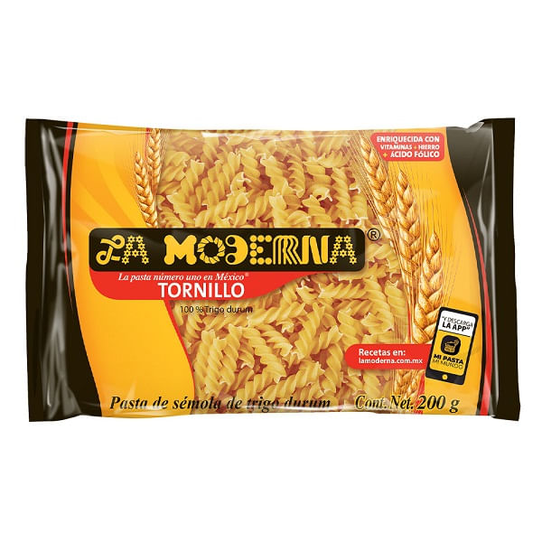 Pasta Tornillo La Moderna 200g - Producto de Abarrotes Varios en Super La Bodeguita