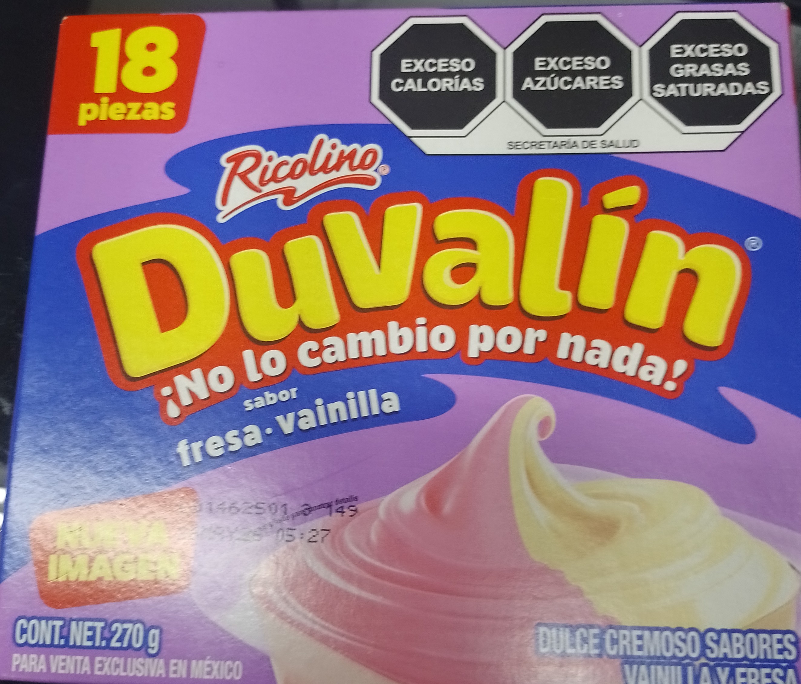 Duvalin fresa_vainilla 270g - Producto de Dulceria en Super La Bodeguita