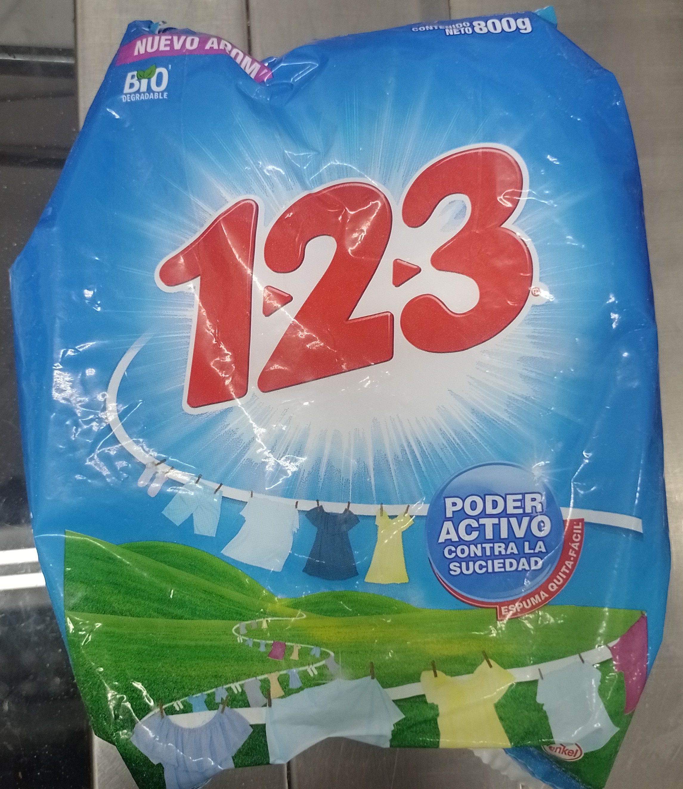 Detergente 123 Fresca Blancura 800g - Producto de Abarrotes Varios en Super La Bodeguita