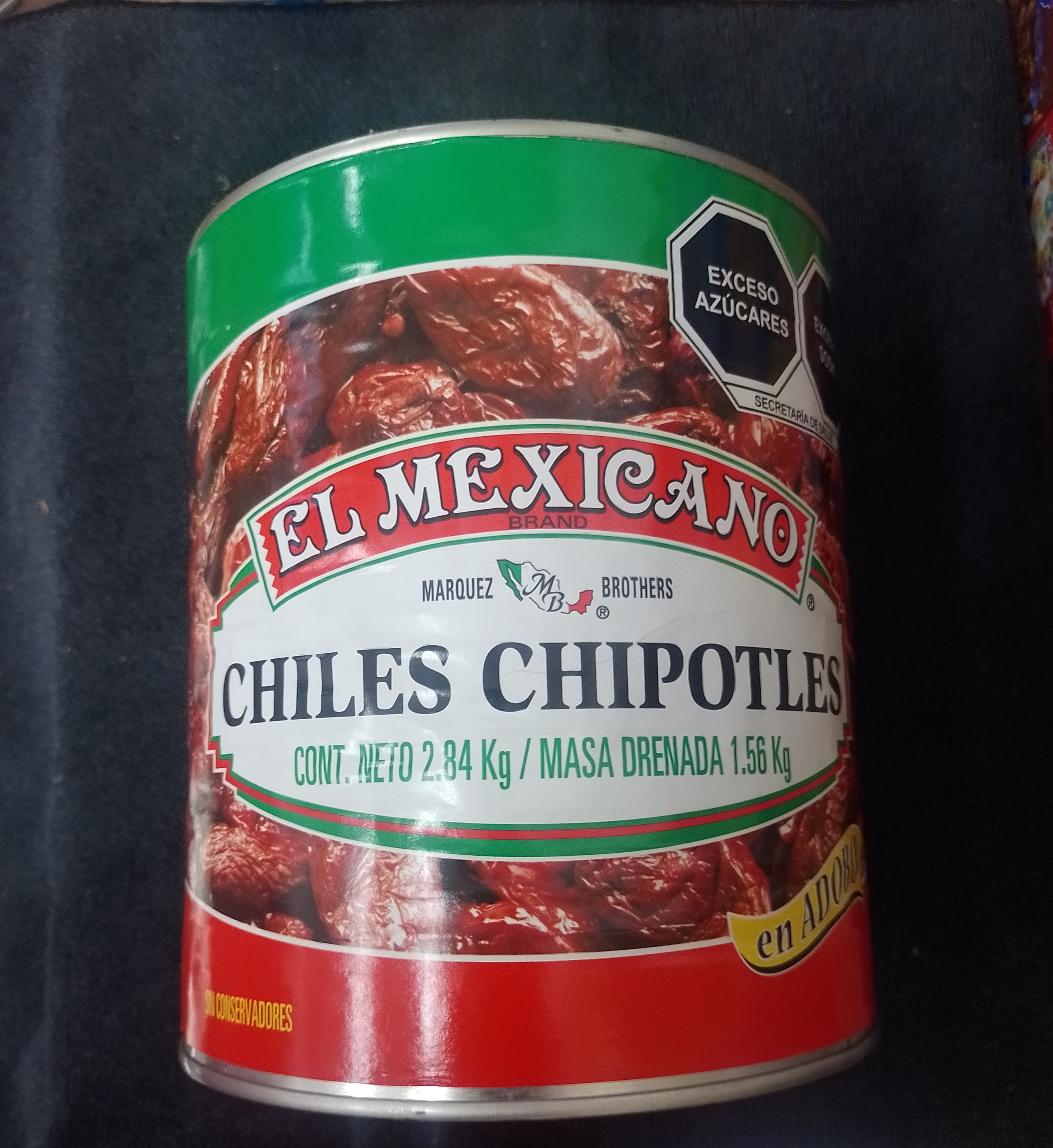 el mexicano chiles chipotles  6/2.840kg - Producto de Abarrotes Varios en Super La Bodeguita