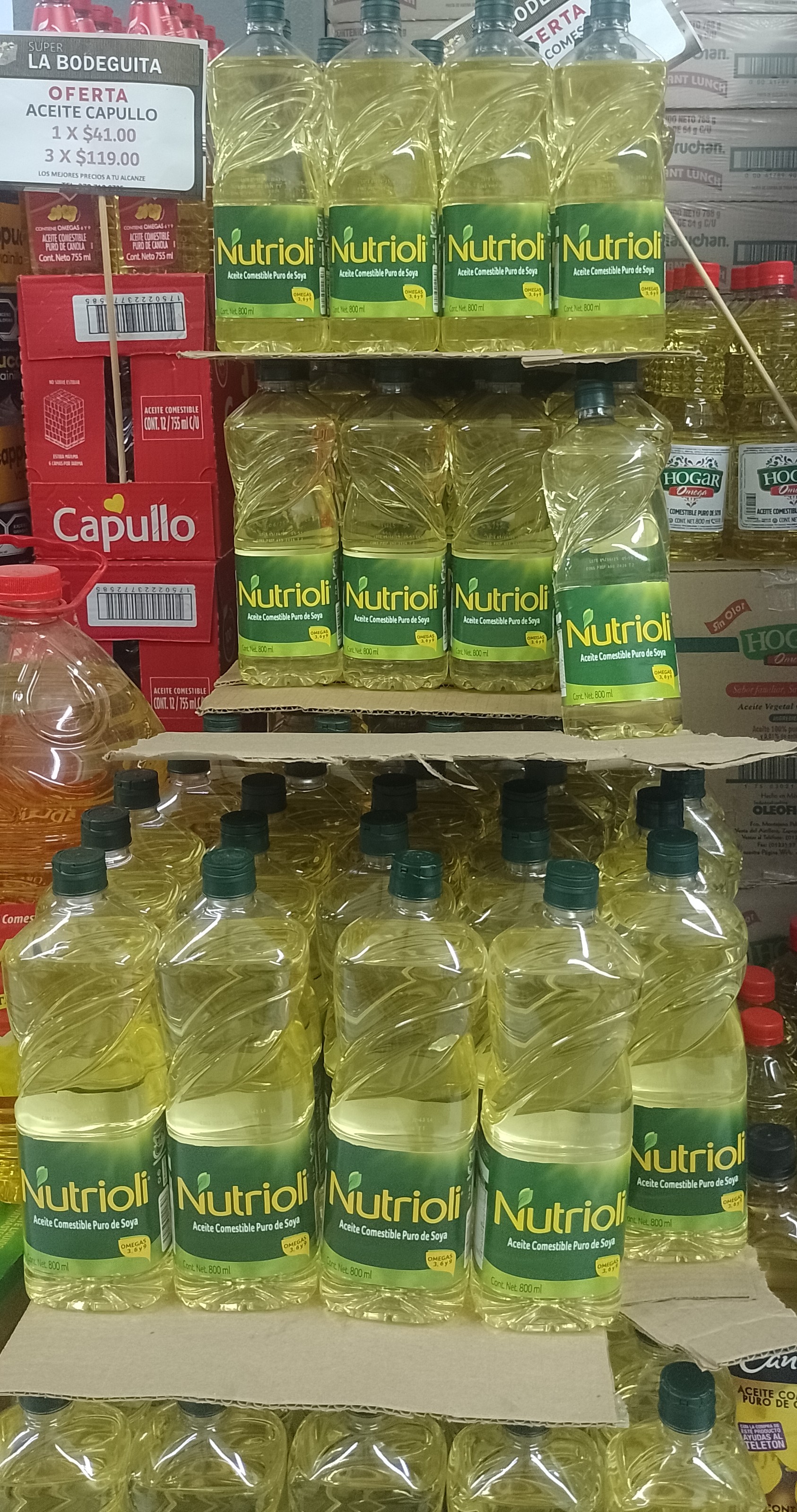 Aceite Comestible Nutrioli  800ml - Producto de Ofertas en Super La Bodeguita