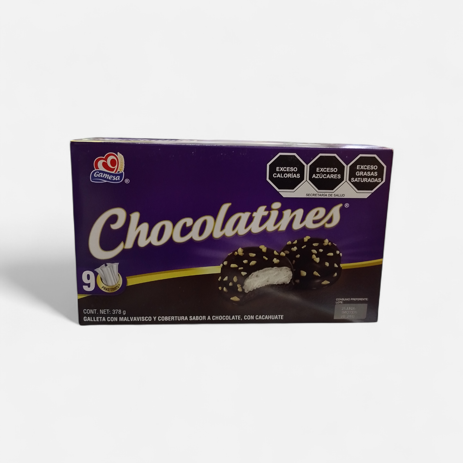 Galletas Chocolatines Gamesa 378g - Producto de Galletas en Super La Bodeguita
