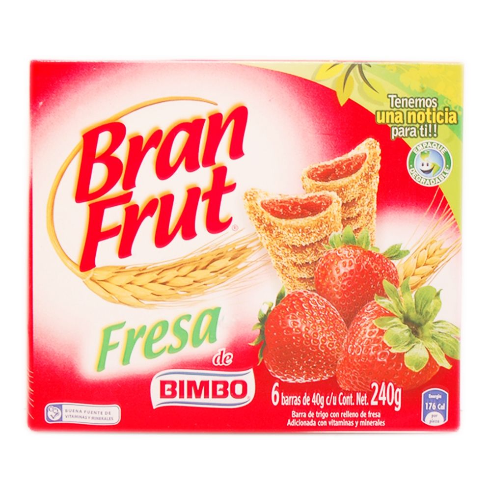 bran frut barras de fresa - Producto de Abarrotes Varios en Super La Bodeguita